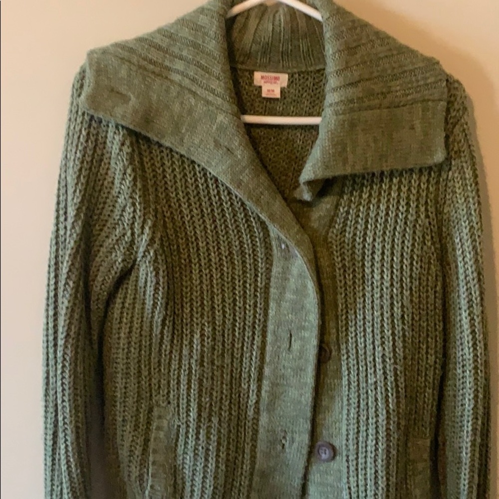 Green cardigan